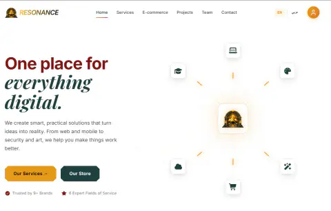 Screenshot of Resonance Website